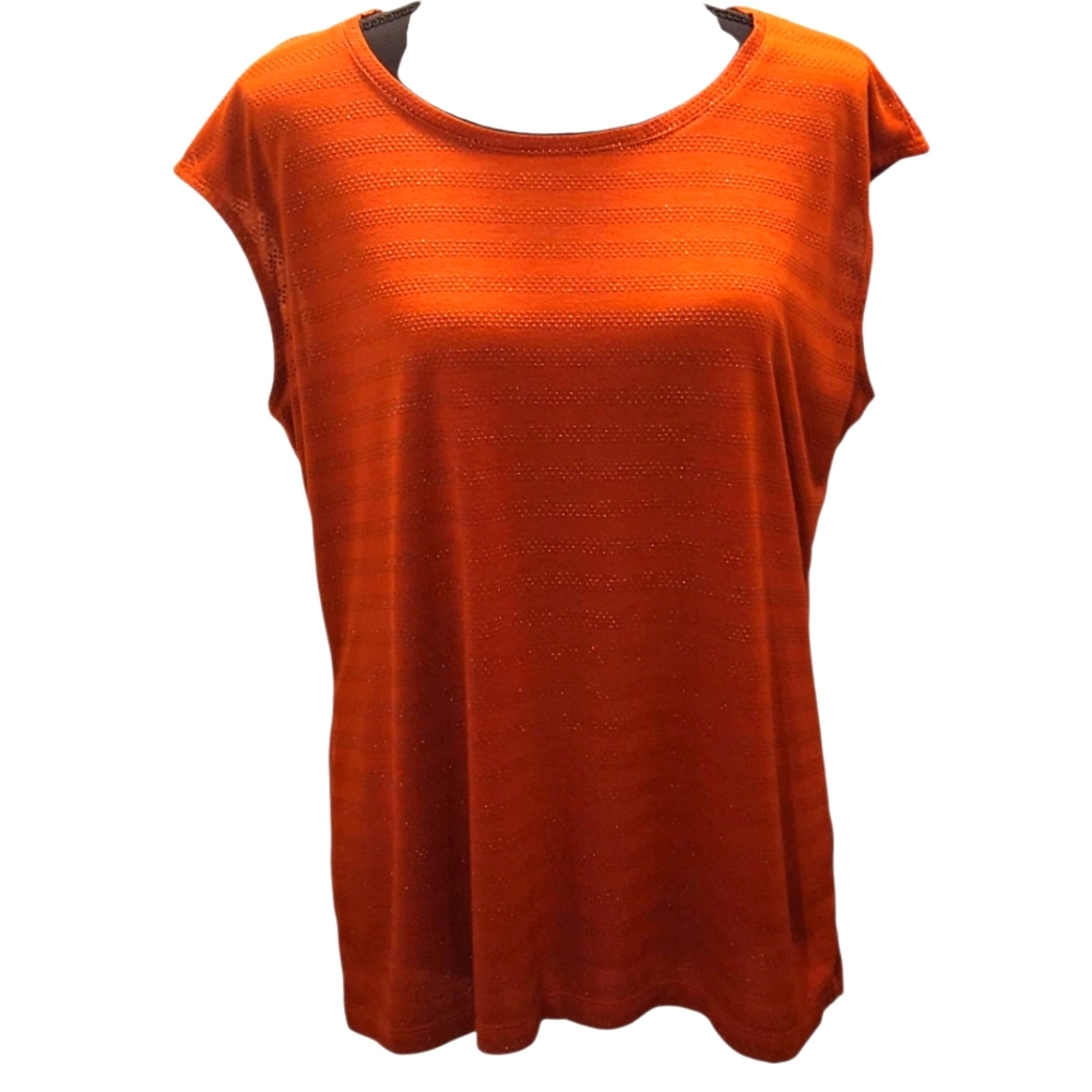 Cato's Women's Large Orange Fall Sleeveless Tunic